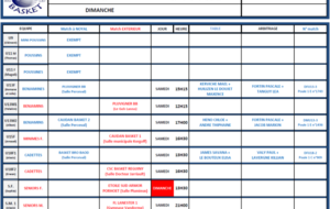 SAMEDI 16 ET DIMANCHE 17 NOVEMBRE 2019 - PLANNING DE SALLE