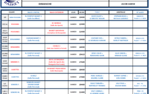 PLANNING SAMEDI 7 MARS 2020