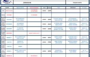 PLANNING SAMEDI 4 AVRIL 2020